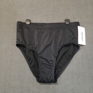 Swimsuits For All Bikini Bottoms Womens Size 10 Black NWT